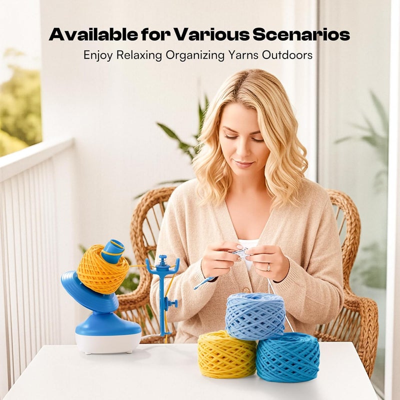 Caydo Electric Yarn Winder, Cordless Rechargeable Automatic Yarn Cake Winder, 2H Long Last Battery Effortless Yarn Winding, Wireless Yarn Spinner for Crocheting, Must-Have Tool for Yarn Enthusiast - Image 4